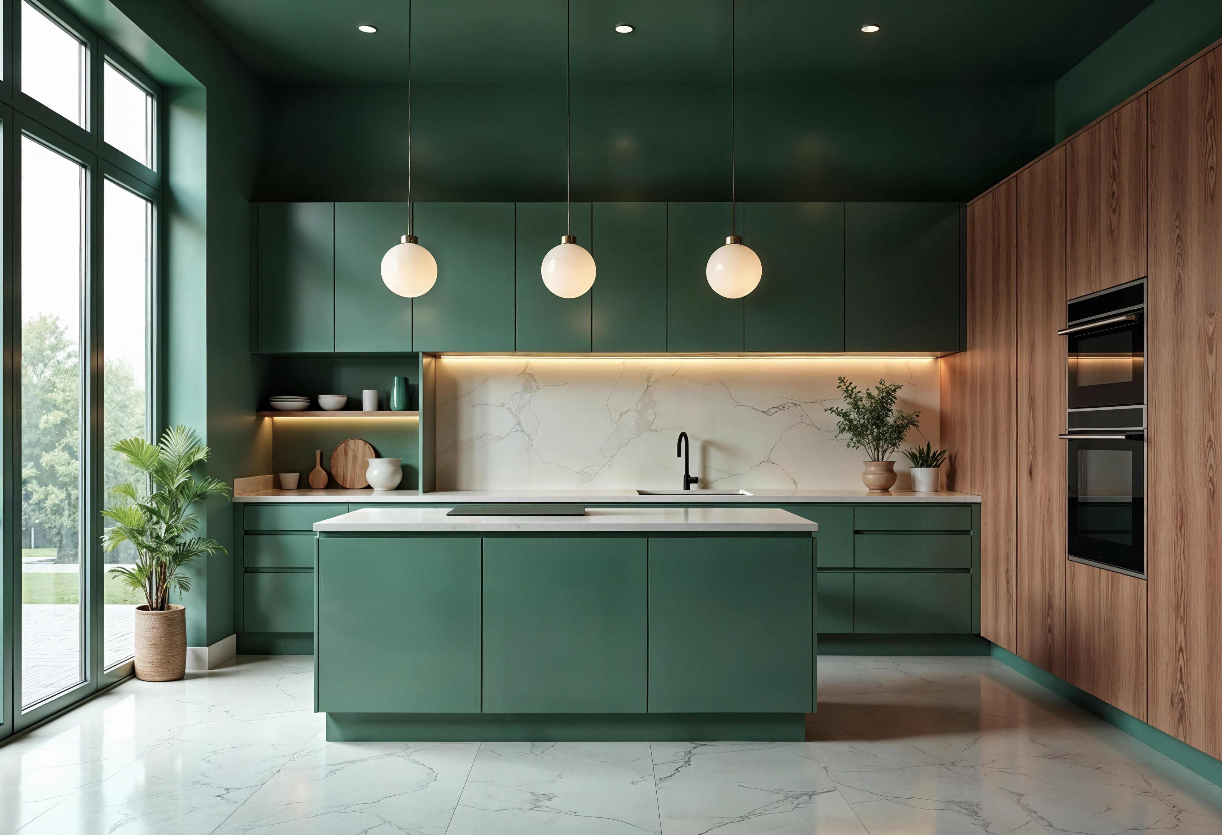 Cocina Moderna Verde